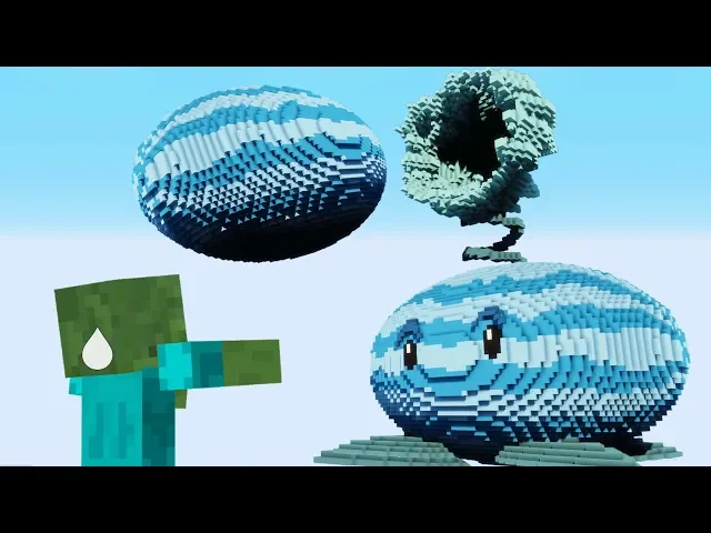minecraft vs pvz – winter melon pult!